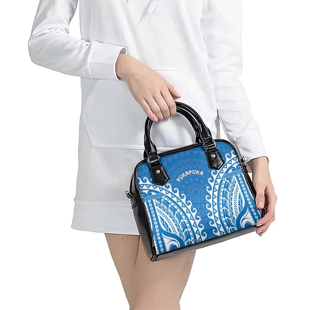 Custom Cook Islands Pukapuka Shoulder Handbag Polynesian Tribal Tattoo