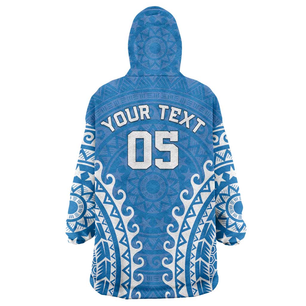 Custom Cook Islands Pukapuka Wearable Blanket Hoodie Polynesian Tribal Tattoo