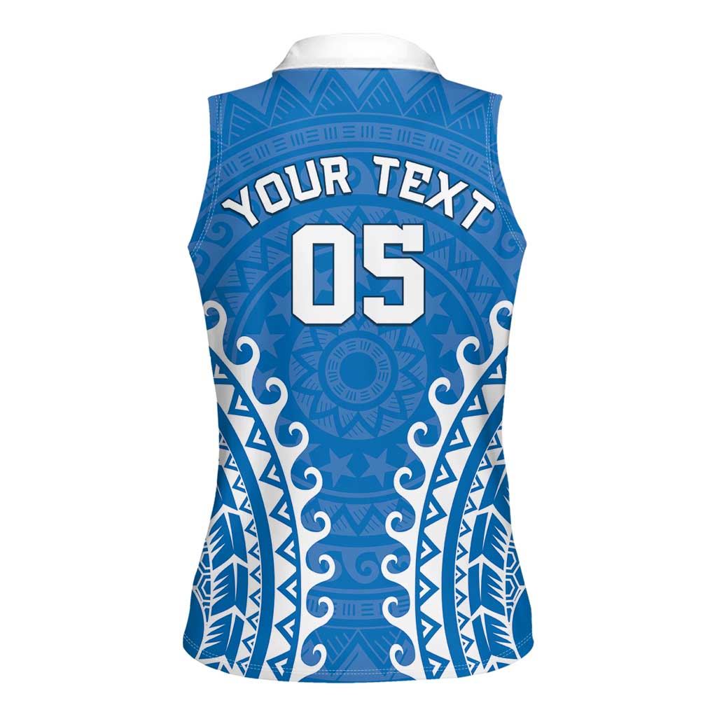 Custom Cook Islands Pukapuka Women Sleeveless Polo Shirt Polynesian Tribal Tattoo LT05 - Polynesian Pride