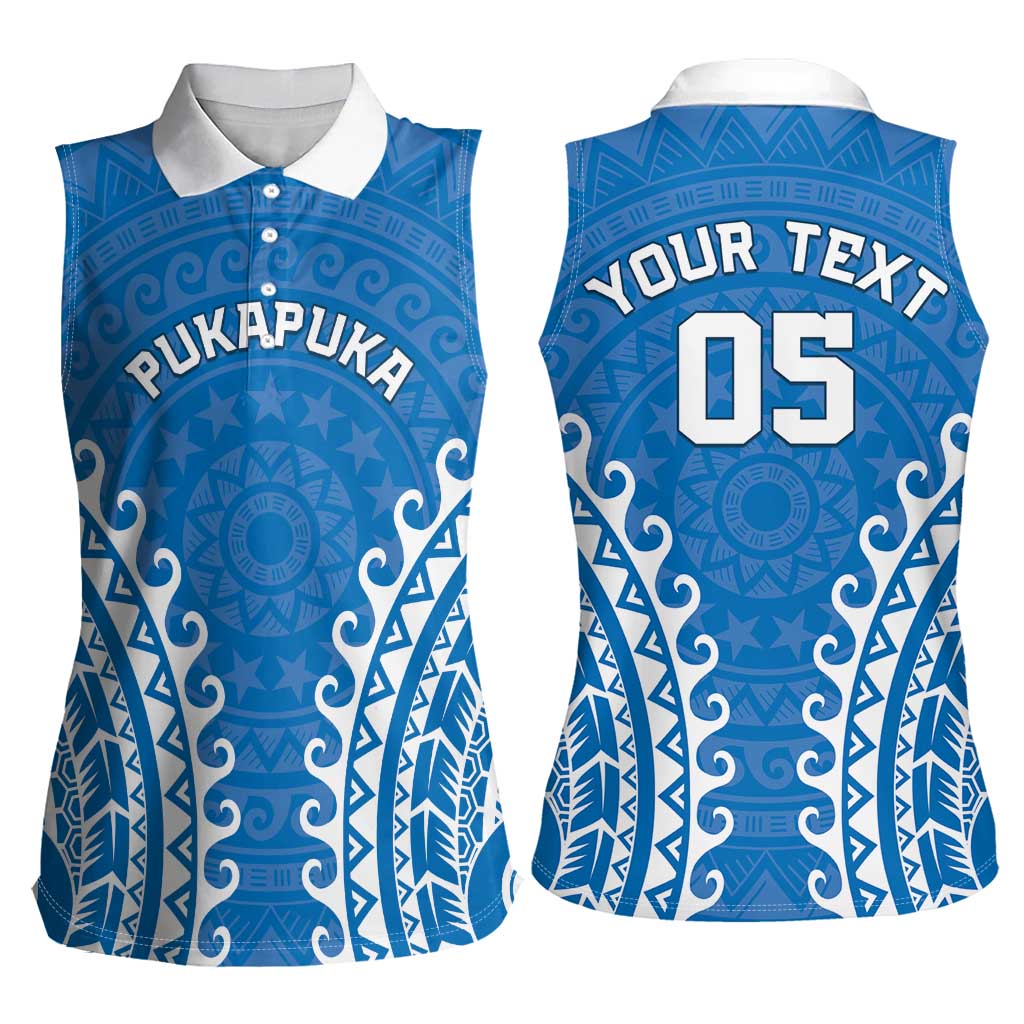 Custom Cook Islands Pukapuka Women Sleeveless Polo Shirt Polynesian Tribal Tattoo LT05 - Polynesian Pride