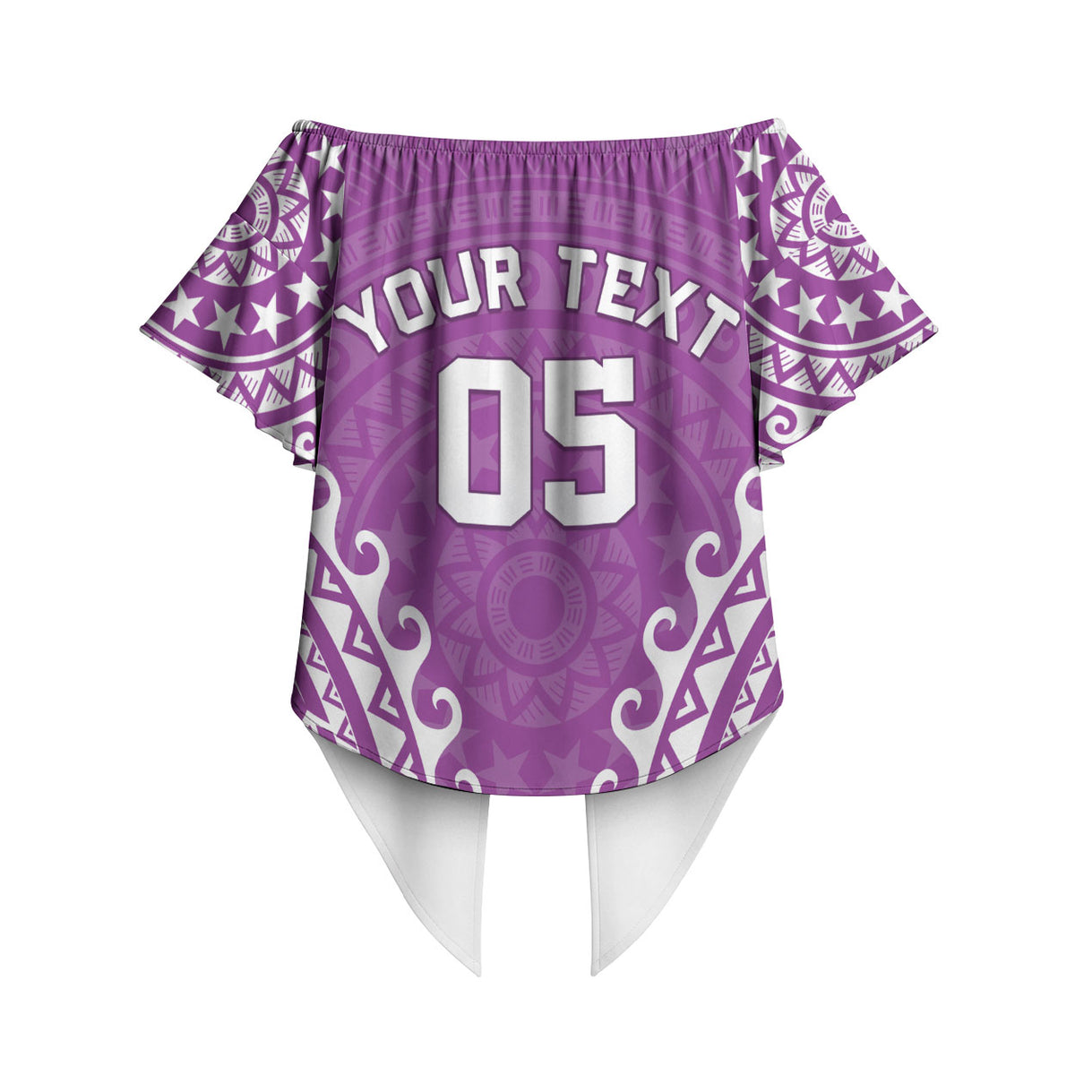 Custom Cook Islands Mangaia Off Shoulder Wrap Waist Top Polynesian Tribal Tattoo LT05 - Polynesian Pride