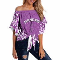 Custom Cook Islands Mangaia Off Shoulder Wrap Waist Top Polynesian Tribal Tattoo LT05 - Polynesian Pride