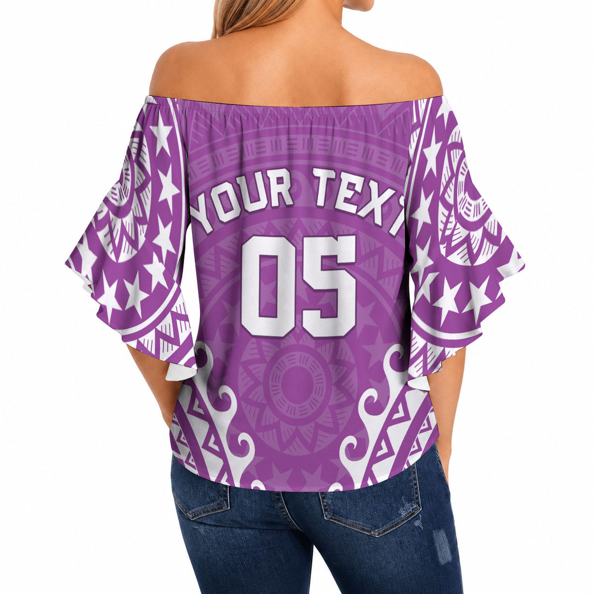 Custom Cook Islands Mangaia Off Shoulder Wrap Waist Top Polynesian Tribal Tattoo LT05 - Polynesian Pride