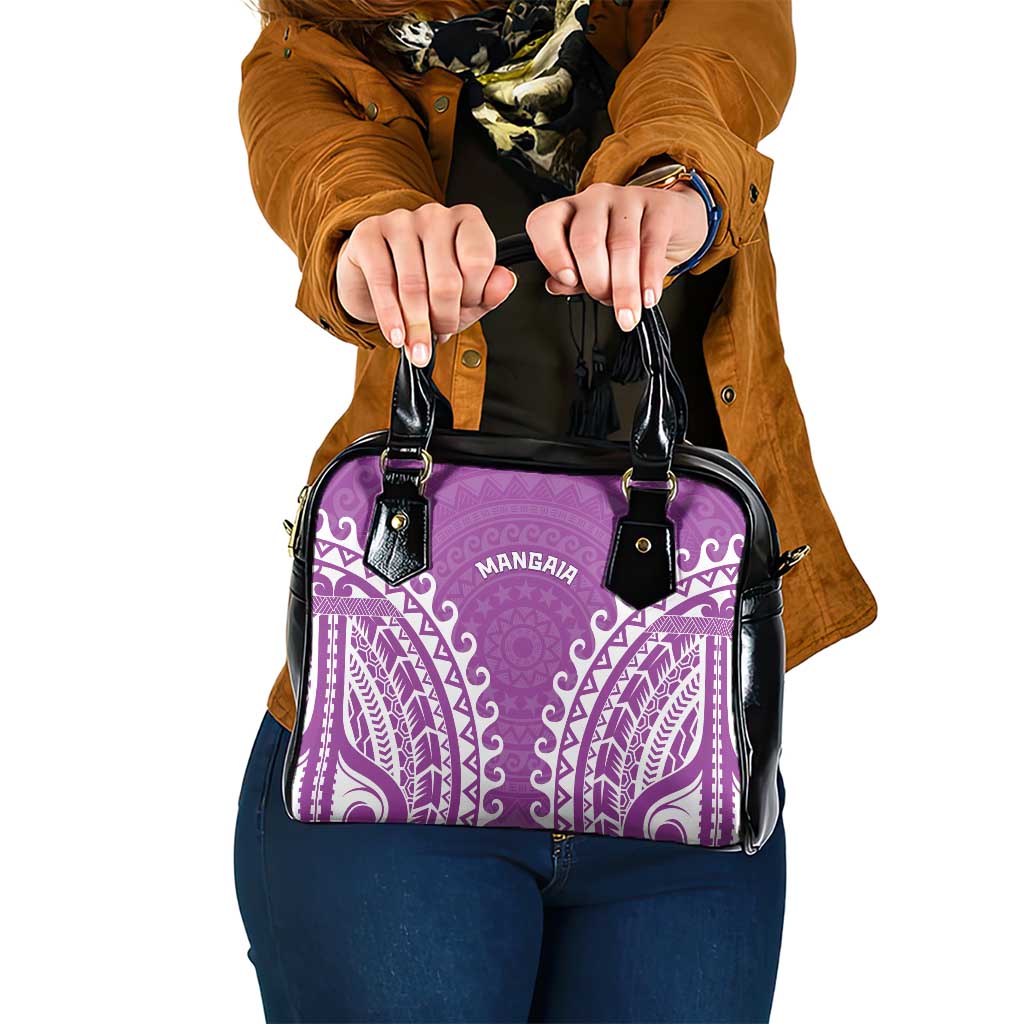 Custom Cook Islands Mangaia Shoulder Handbag Polynesian Tribal Tattoo