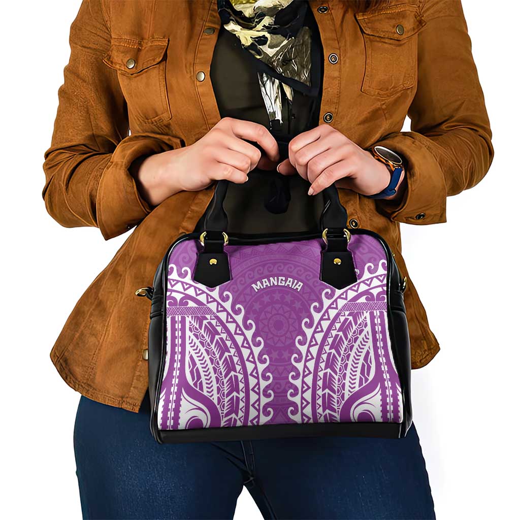Custom Cook Islands Mangaia Shoulder Handbag Polynesian Tribal Tattoo