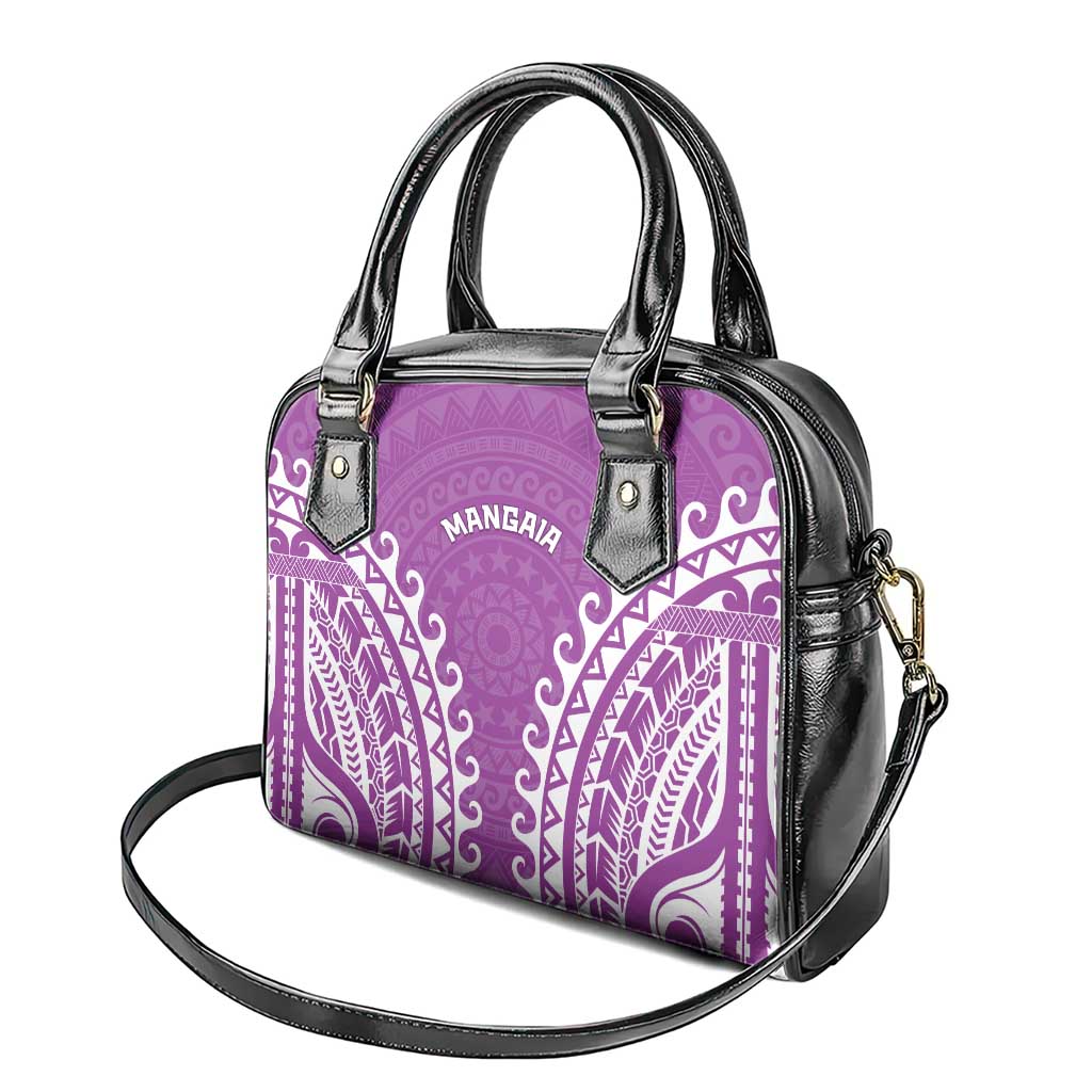 Custom Cook Islands Mangaia Shoulder Handbag Polynesian Tribal Tattoo