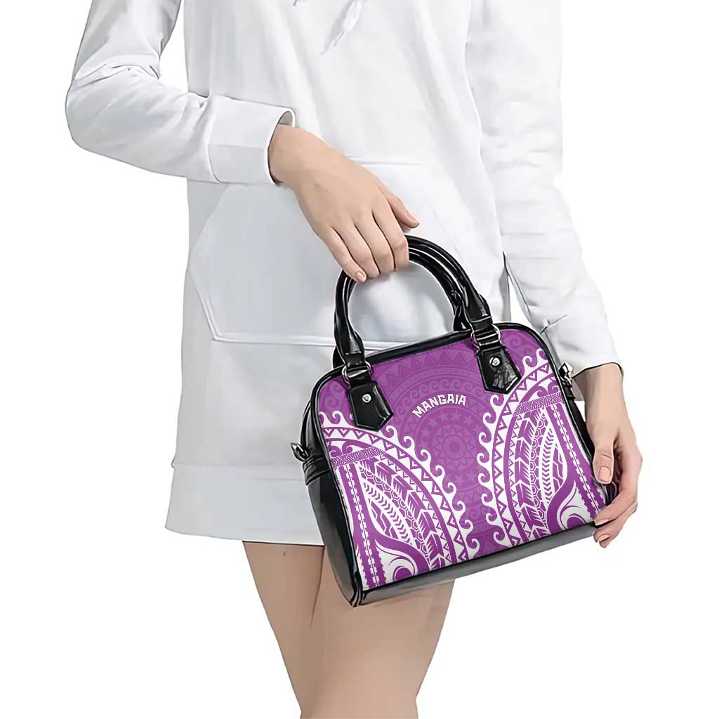 Custom Cook Islands Mangaia Shoulder Handbag Polynesian Tribal Tattoo