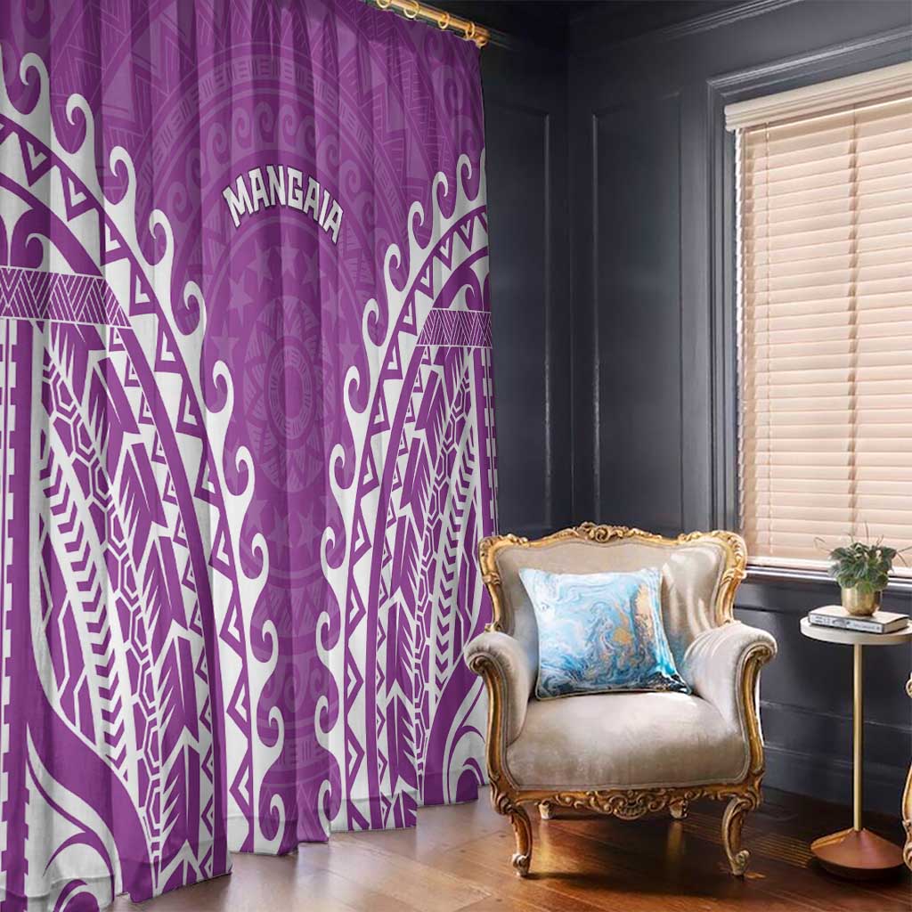 Custom Cook Islands Mangaia Window Curtain Polynesian Tribal Tattoo