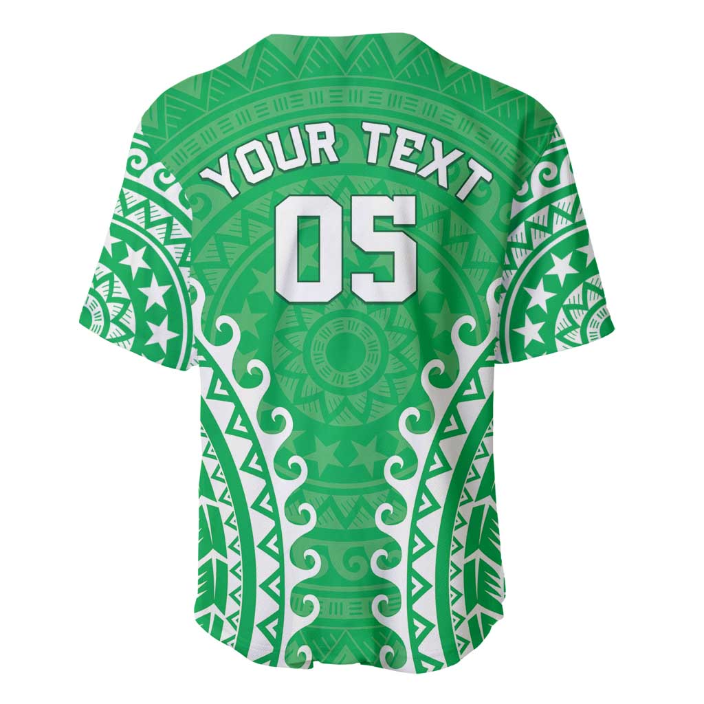 Custom Cook Islands Mitiaro Baseball Jersey Polynesian Tribal Tattoo