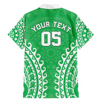 Custom Cook Islands Mitiaro Family Matching Short Sleeve Bodycon Dress and Hawaiian Shirt Polynesian Tribal Tattoo LT05 - Polynesian Pride