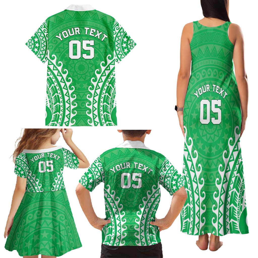 Custom Cook Islands Mitiaro Family Matching Tank Maxi Dress and Hawaiian Shirt Polynesian Tribal Tattoo LT05 - Polynesian Pride