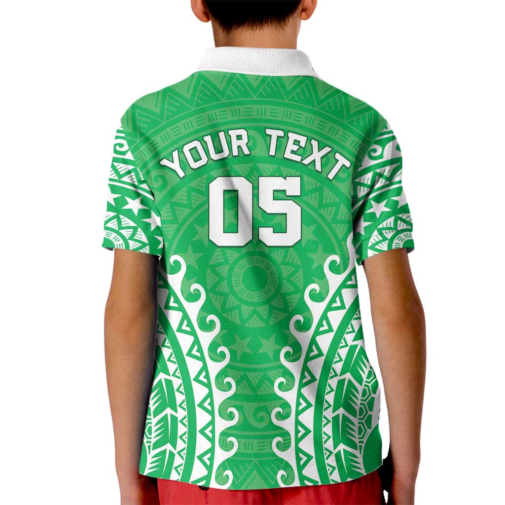 Custom Cook Islands Mitiaro Kid Polo Shirt Polynesian Tribal Tattoo