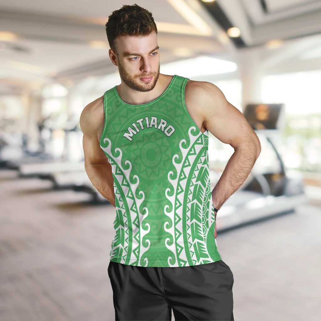 Custom Cook Islands Mitiaro Men Tank Top Polynesian Tribal Tattoo LT05