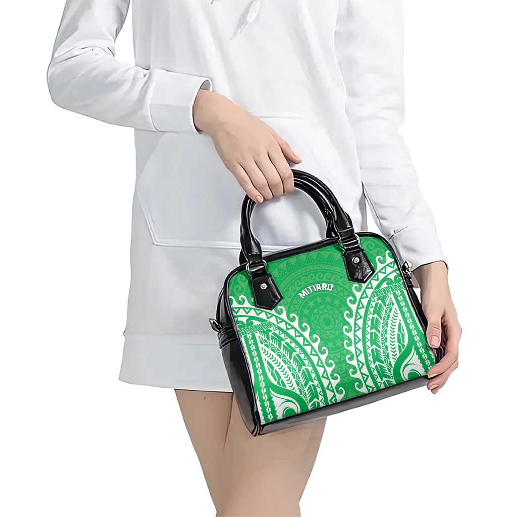 Custom Cook Islands Mitiaro Shoulder Handbag Polynesian Tribal Tattoo