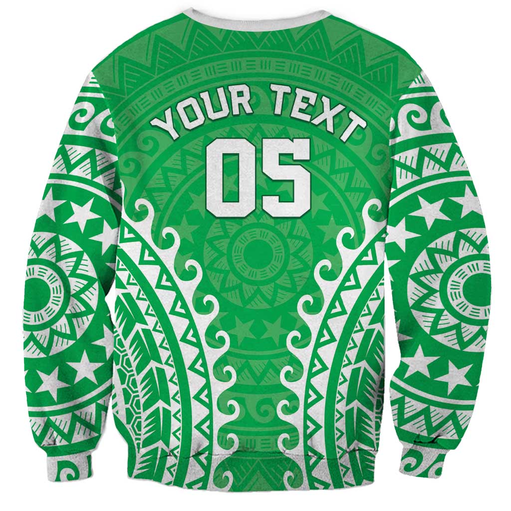 Custom Cook Islands Mitiaro Sweatshirt Polynesian Tribal Tattoo