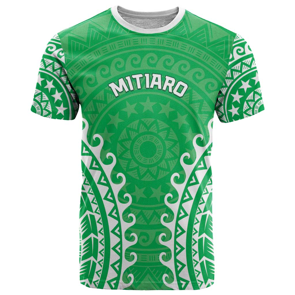 Custom Cook Islands Mitiaro T Shirt Polynesian Tribal Tattoo