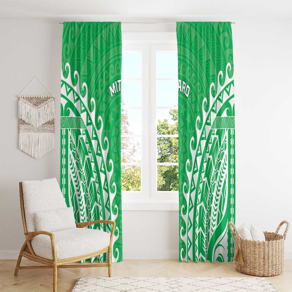 Custom Cook Islands Mitiaro Window Curtain Polynesian Tribal Tattoo