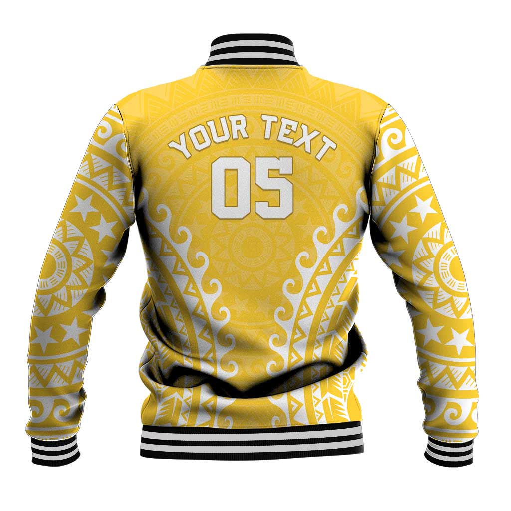 Custom Cook Islands Aitutaki Baseball Jacket Polynesian Tribal Tattoo