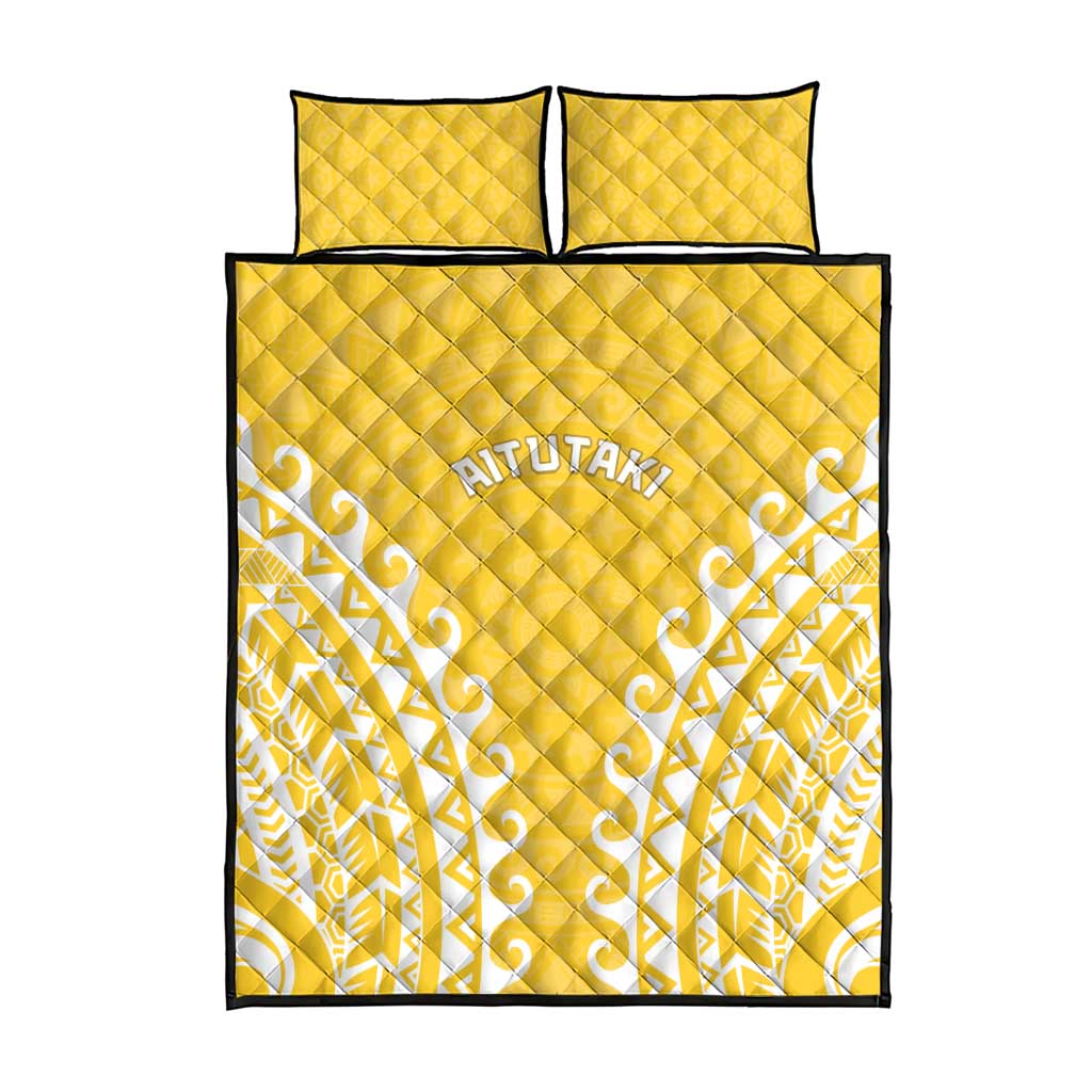 Cook Islands Aitutaki Quilt Bed Set Polynesian Tribal Tattoo LT05 - Polynesian Pride