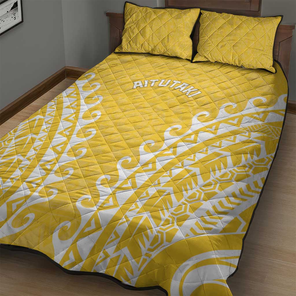Cook Islands Aitutaki Quilt Bed Set Polynesian Tribal Tattoo LT05 - Polynesian Pride