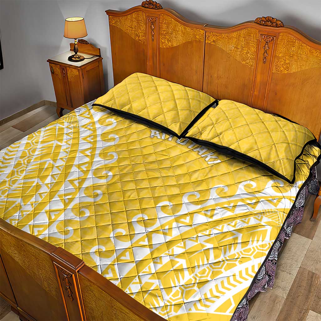 Cook Islands Aitutaki Quilt Bed Set Polynesian Tribal Tattoo LT05 - Polynesian Pride