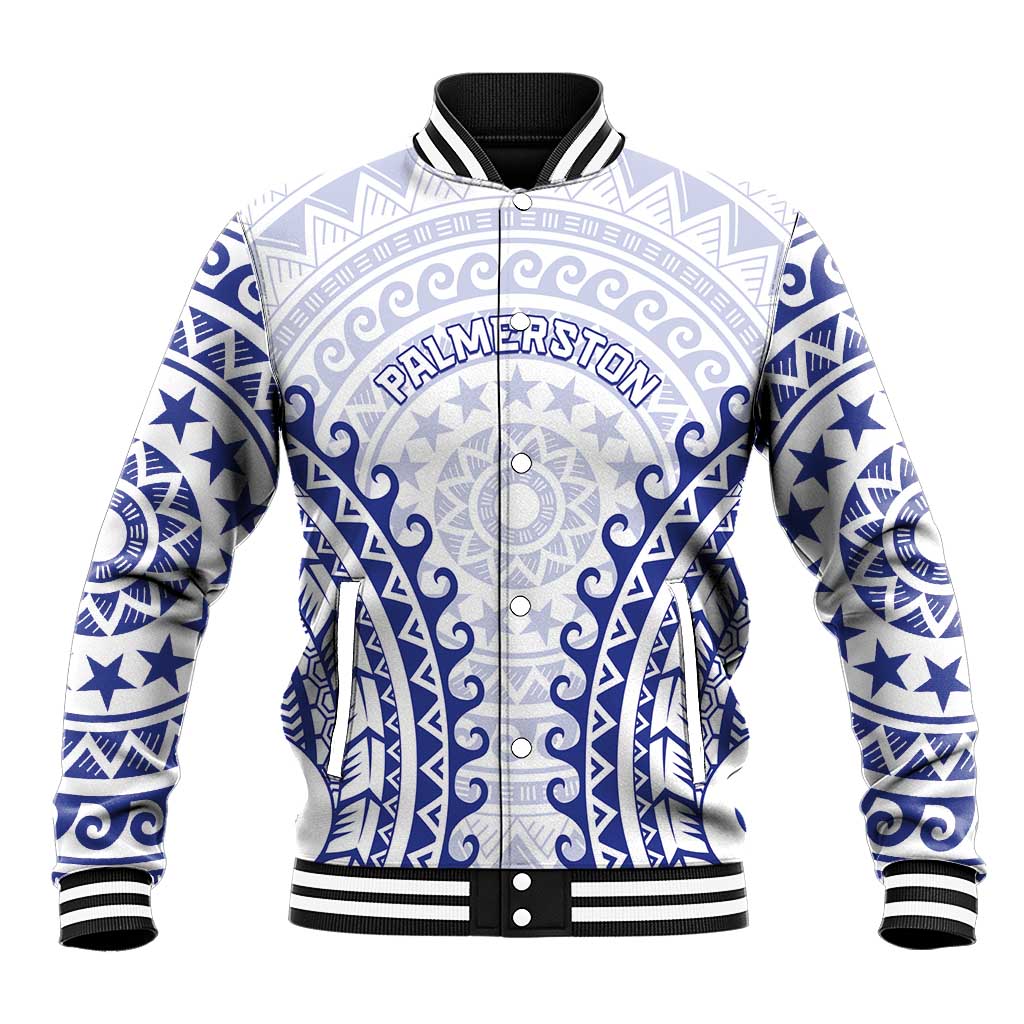 Custom Cook Islands Palmerston Baseball Jacket Polynesian Tribal Tattoo