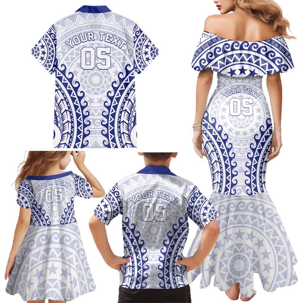 Custom Cook Islands Palmerston Family Matching Mermaid Dress and Hawaiian Shirt Polynesian Tribal Tattoo LT05 - Polynesian Pride