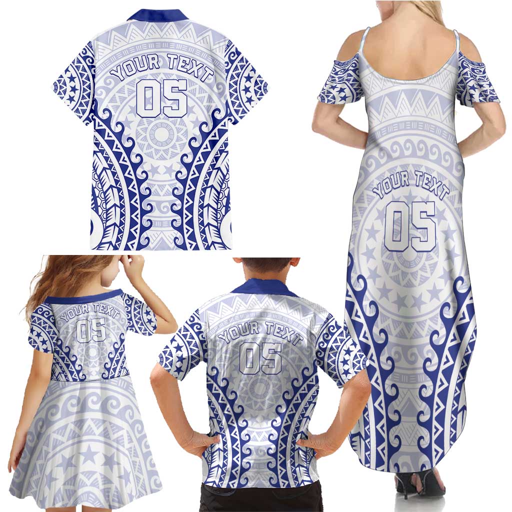 Custom Cook Islands Palmerston Family Matching Summer Maxi Dress and Hawaiian Shirt Polynesian Tribal Tattoo