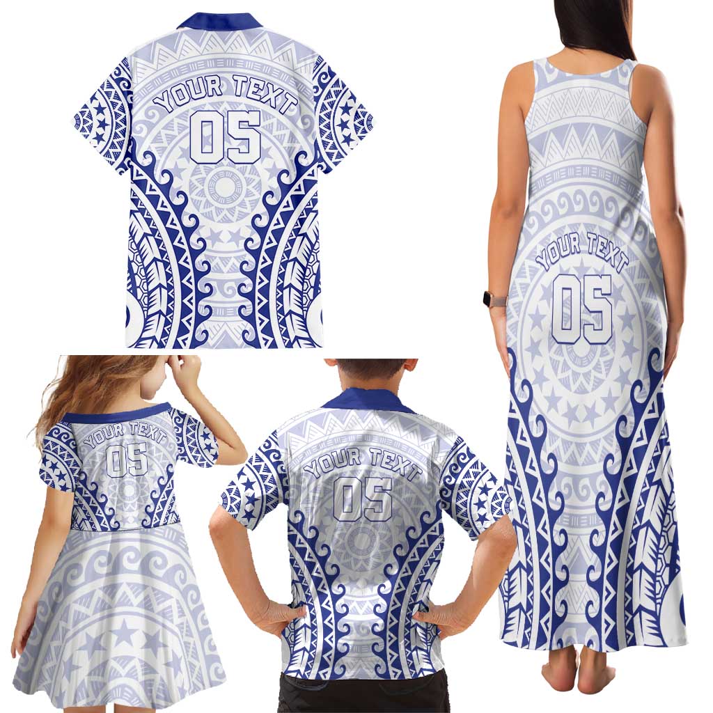 Custom Cook Islands Palmerston Family Matching Tank Maxi Dress and Hawaiian Shirt Polynesian Tribal Tattoo