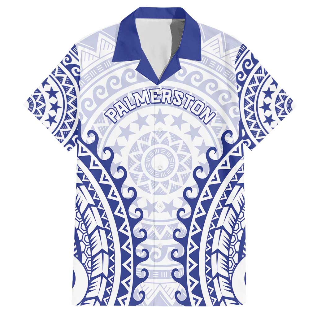 Custom Cook Islands Palmerston Hawaiian Shirt Polynesian Tribal Tattoo