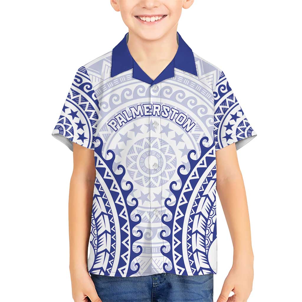 Custom Cook Islands Palmerston Kid Hawaiian Shirt Polynesian Tribal Tattoo