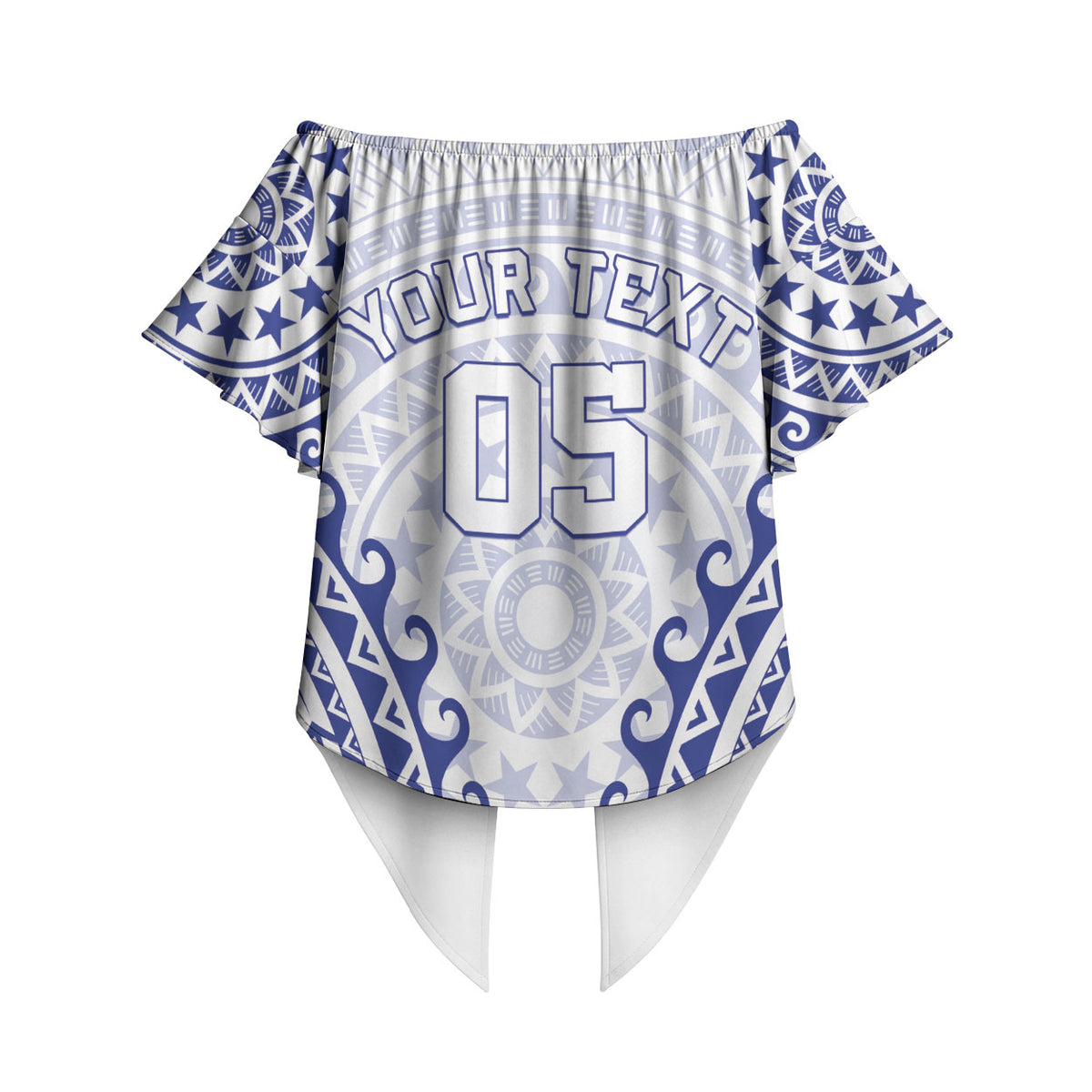 Custom Cook Islands Palmerston Off Shoulder Wrap Waist Top Polynesian Tribal Tattoo LT05 - Polynesian Pride