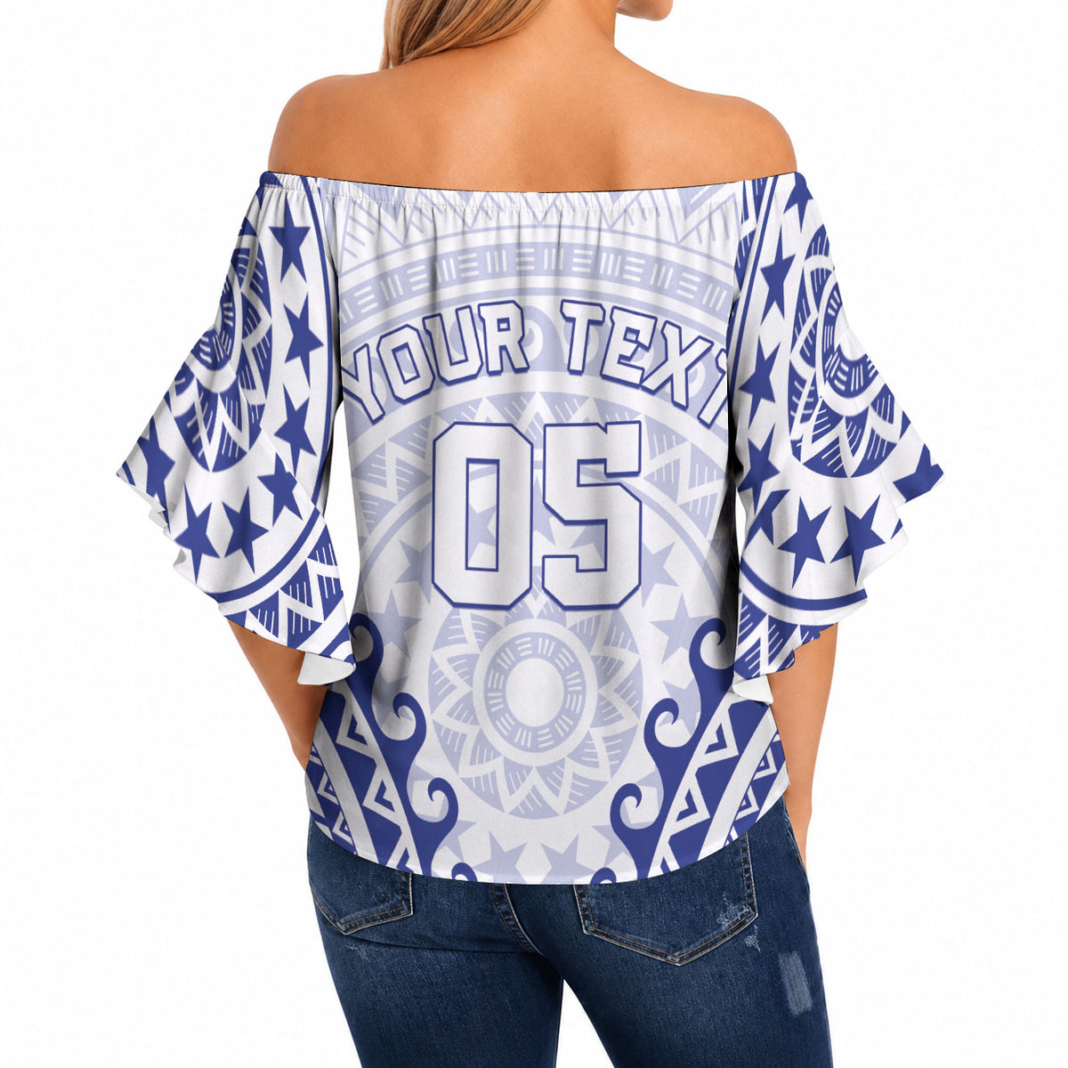 Custom Cook Islands Palmerston Off Shoulder Wrap Waist Top Polynesian Tribal Tattoo LT05 - Polynesian Pride