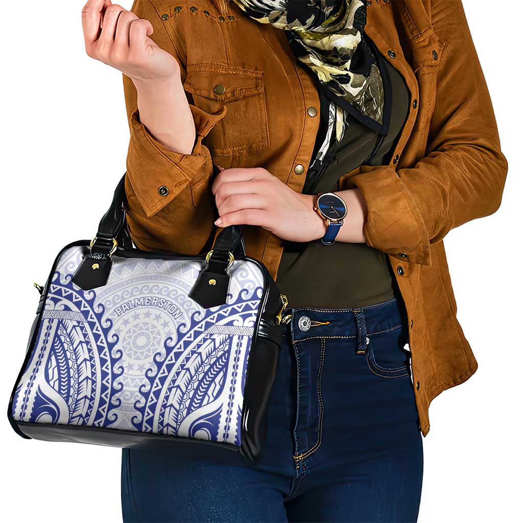 Custom Cook Islands Palmerston Shoulder Handbag Polynesian Tribal Tattoo