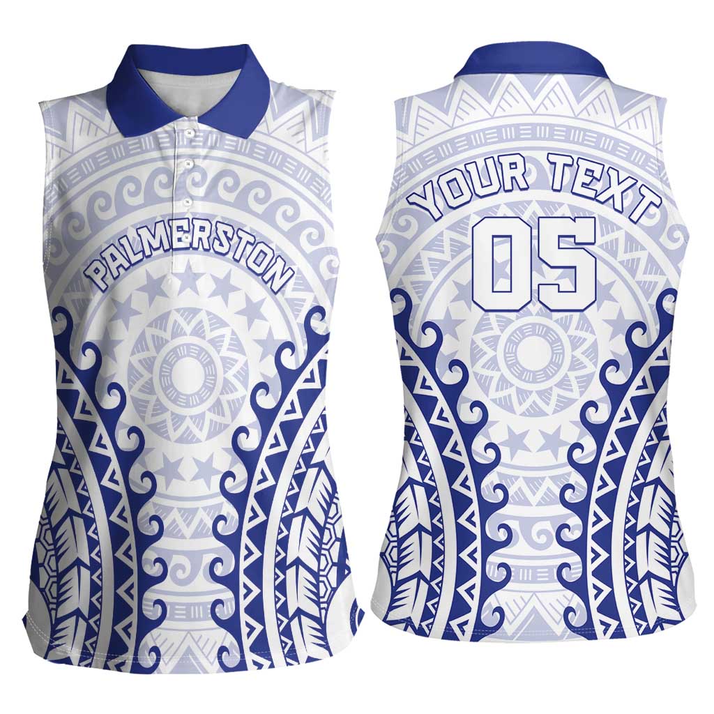Custom Cook Islands Palmerston Women Sleeveless Polo Shirt Polynesian Tribal Tattoo LT05 - Polynesian Pride