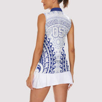 Custom Cook Islands Palmerston Women Sleeveless Polo Shirt Polynesian Tribal Tattoo LT05 - Polynesian Pride