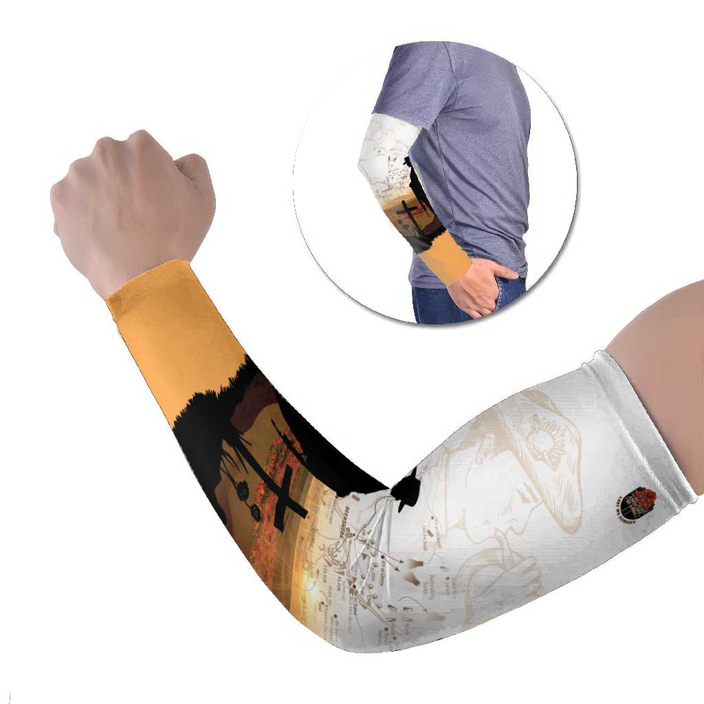 Australia And New Zealand ANZAC Day Arm Sleeves Battle Of Beersheba LT05 Set of 2 Beige - Polynesian Pride