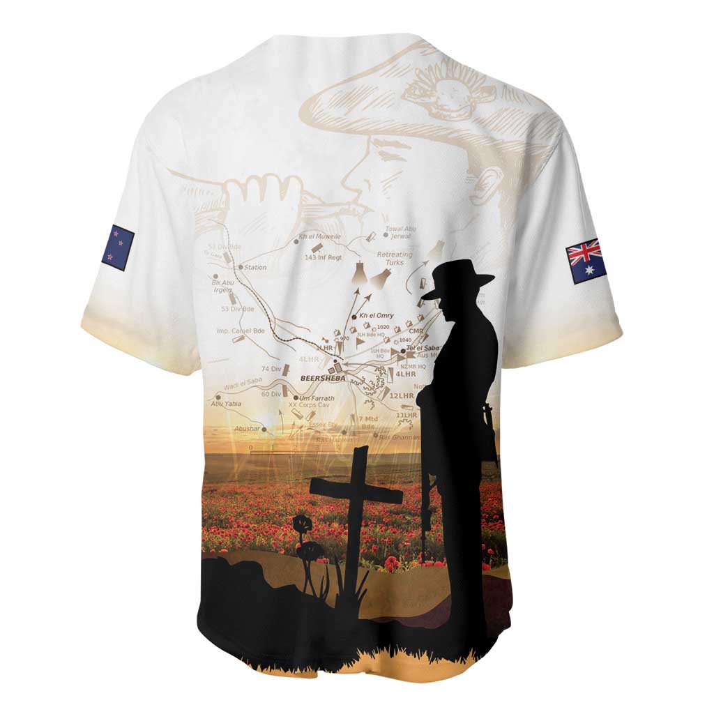 Australia And New Zealand ANZAC Day Baseball Jersey Battle Of Beersheba LT05 - Polynesian Pride