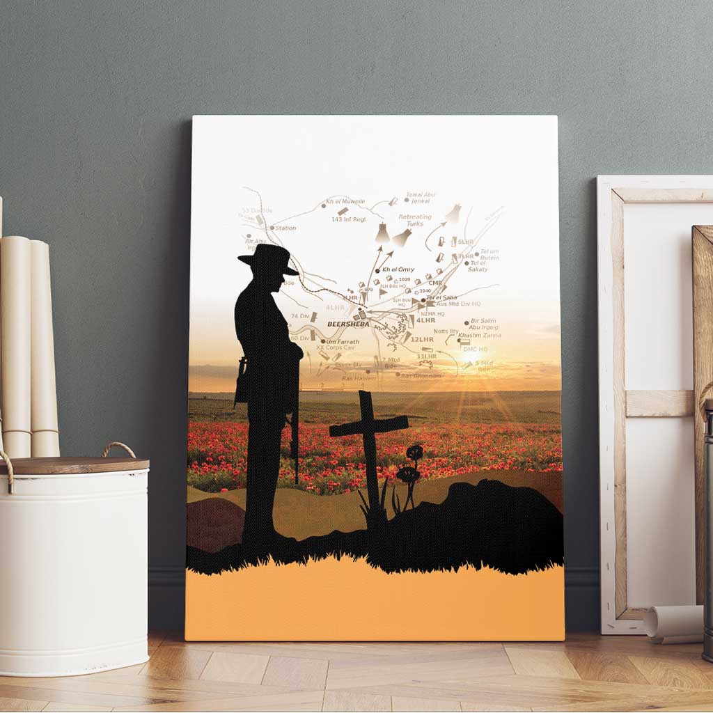 Australia And New Zealand ANZAC Day Canvas Wall Art Battle Of Beersheba LT05 - Polynesian Pride