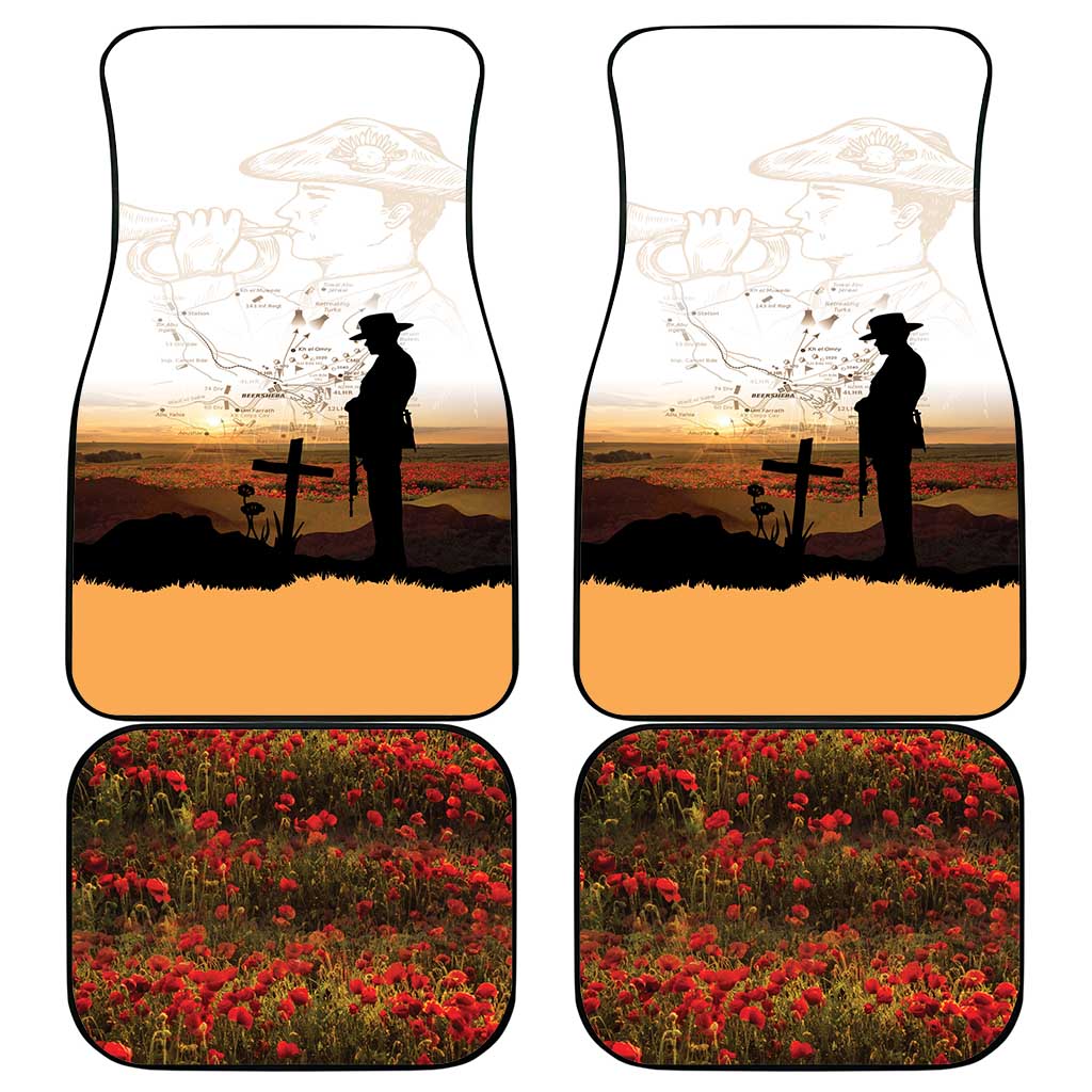 Australia And New Zealand ANZAC Day Car Mats Battle Of Beersheba LT05 - Polynesian Pride