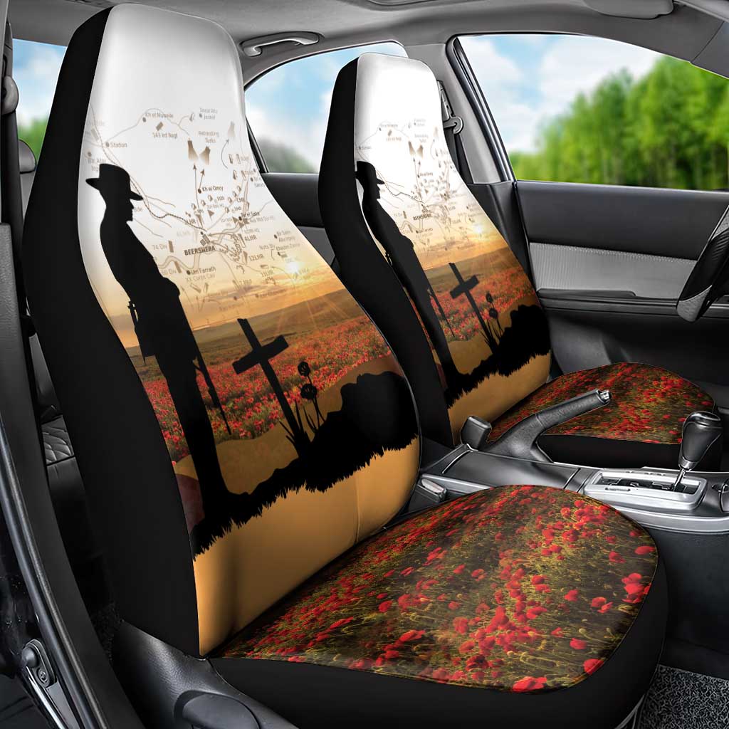 Australia And New Zealand ANZAC Day Car Seat Cover Battle Of Beersheba LT05 - Polynesian Pride