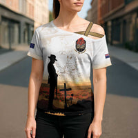 Australia And New Zealand ANZAC Day Cross Shoulder Shirt Battle Of Beersheba LT05 - Polynesian Pride