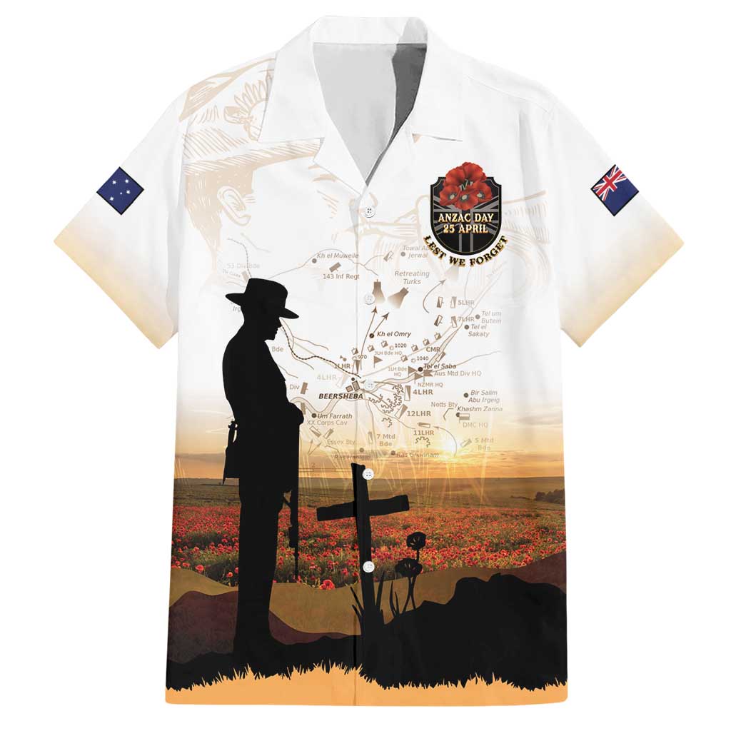 Australia And New Zealand ANZAC Day Hawaiian Shirt Battle Of Beersheba LT05 Beige - Polynesian Pride