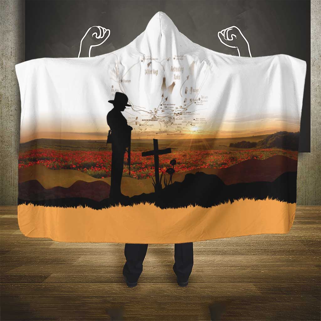 Australia And New Zealand ANZAC Day Hooded Blanket Battle Of Beersheba LT05 - Polynesian Pride