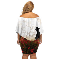 Australia And New Zealand ANZAC Day Off Shoulder Short Dress Battle Of Beersheba LT05 - Polynesian Pride