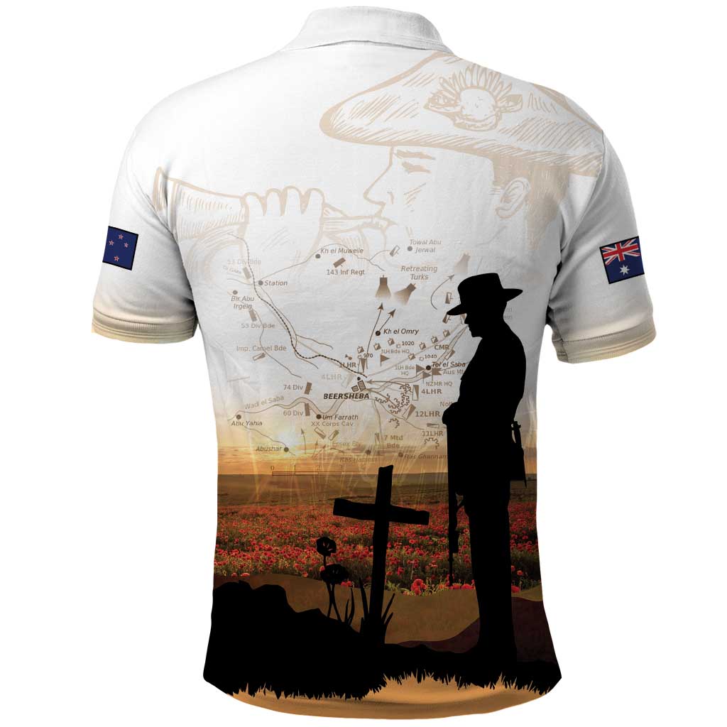 Australia And New Zealand ANZAC Day Polo Shirt Battle Of Beersheba LT05 - Polynesian Pride