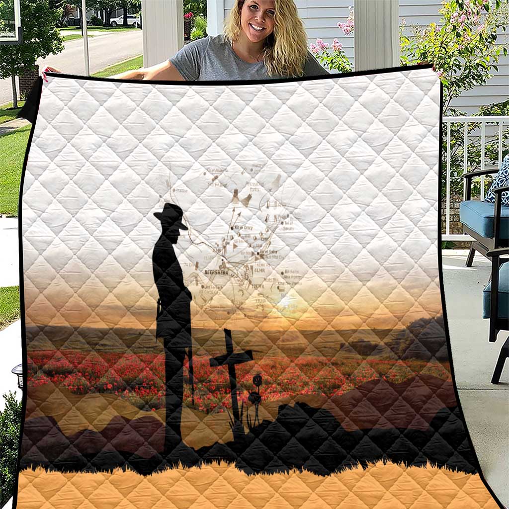 Australia And New Zealand ANZAC Day Quilt Battle Of Beersheba LT05 Beige - Polynesian Pride