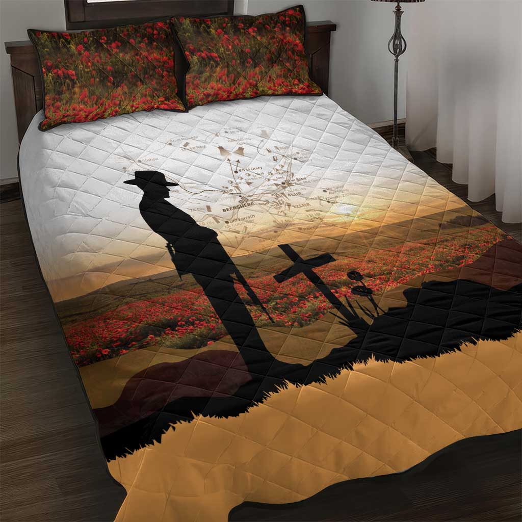 Australia And New Zealand ANZAC Day Quilt Bed Set Battle Of Beersheba LT05 Beige - Polynesian Pride