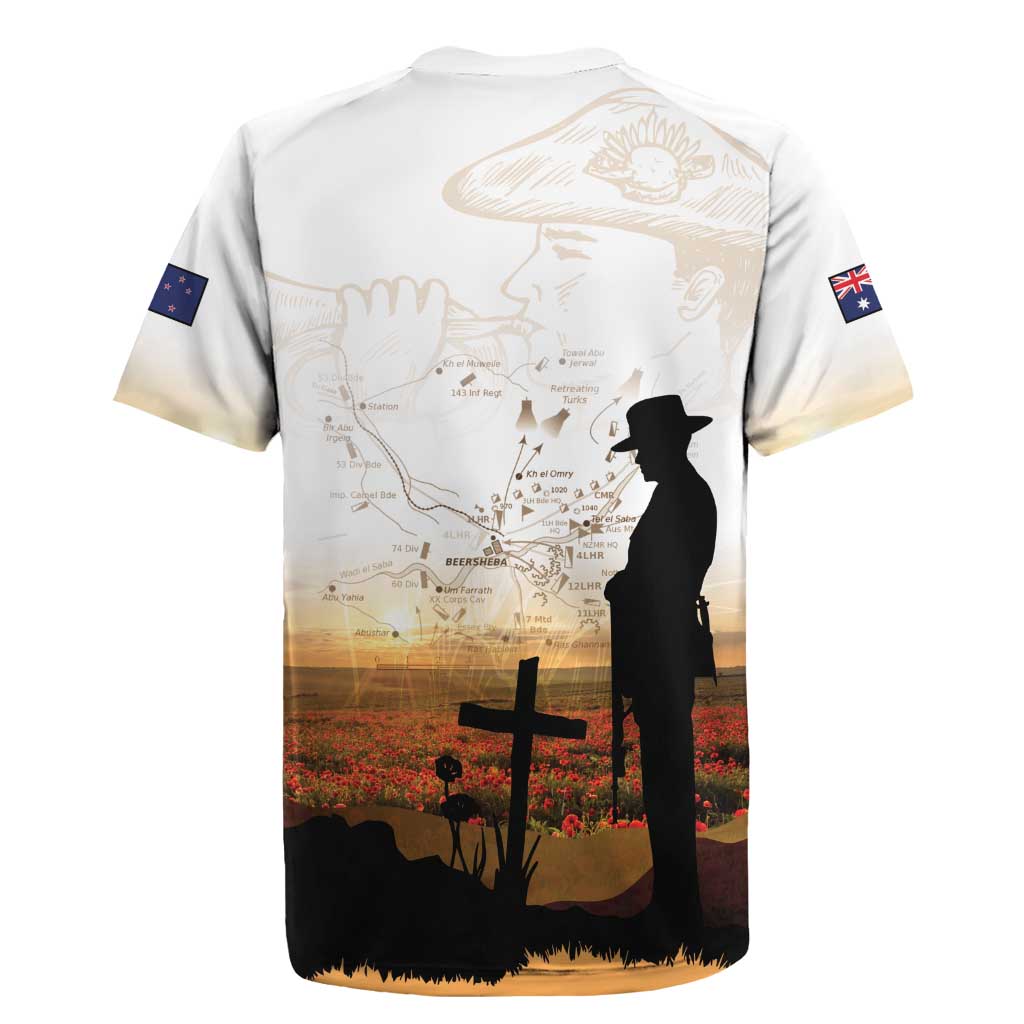 Australia And New Zealand ANZAC Day Rugby Jersey Battle Of Beersheba LT05 - Polynesian Pride