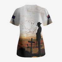 Australia And New Zealand ANZAC Day Scrub Top Battle Of Beersheba LT05 - Polynesian Pride